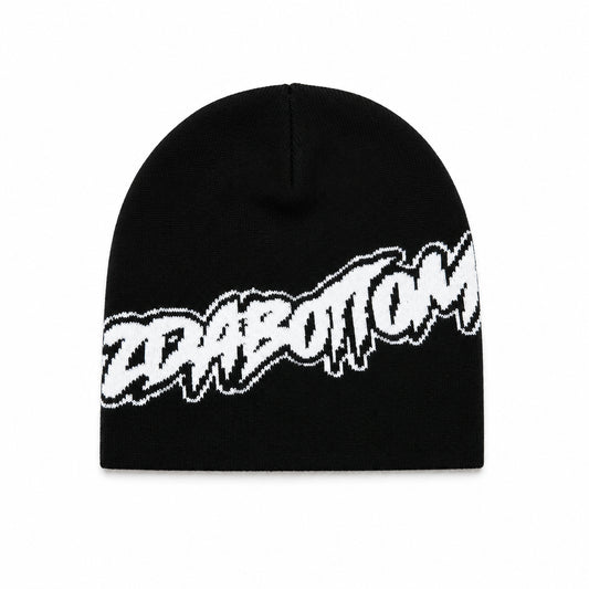 JACQUARD BEANIE - BLACK