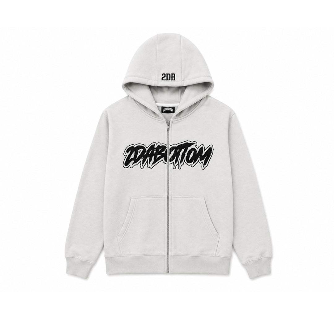 FULL ZIP HOODIE - GREY