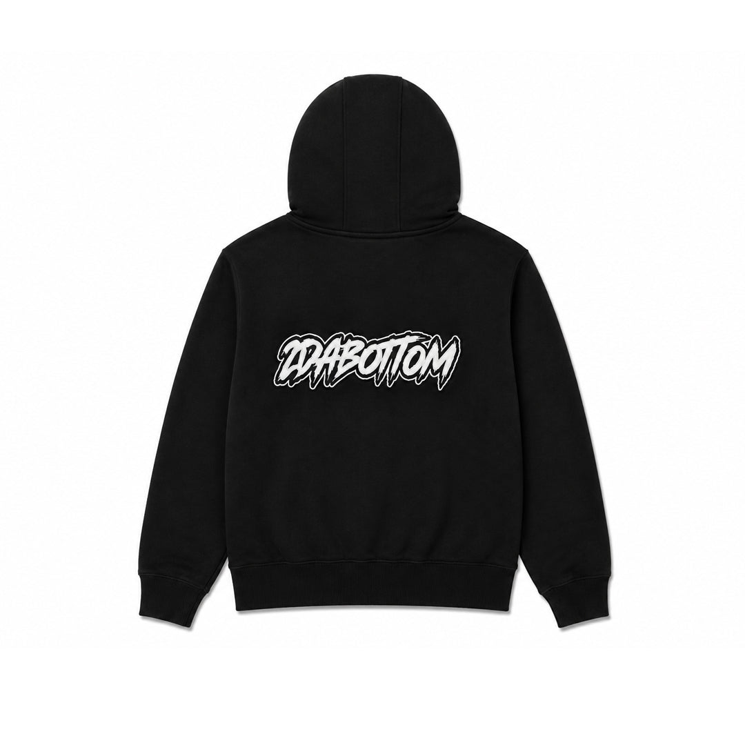 FULL ZIP HOODIE - BLACK